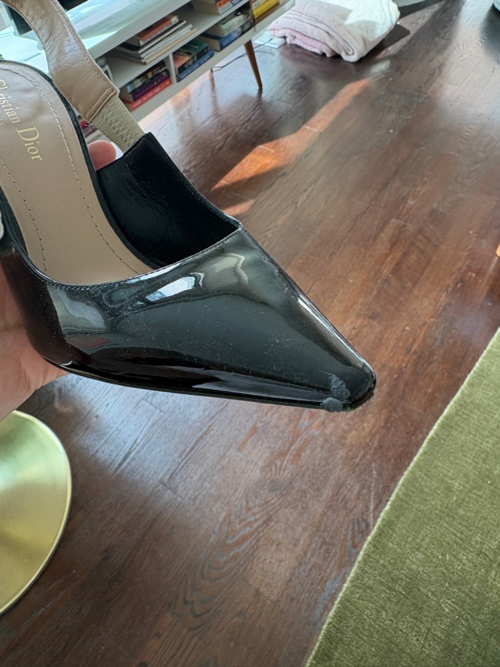 Dior Women's Black Slingback Heels - Picture 7 of 7